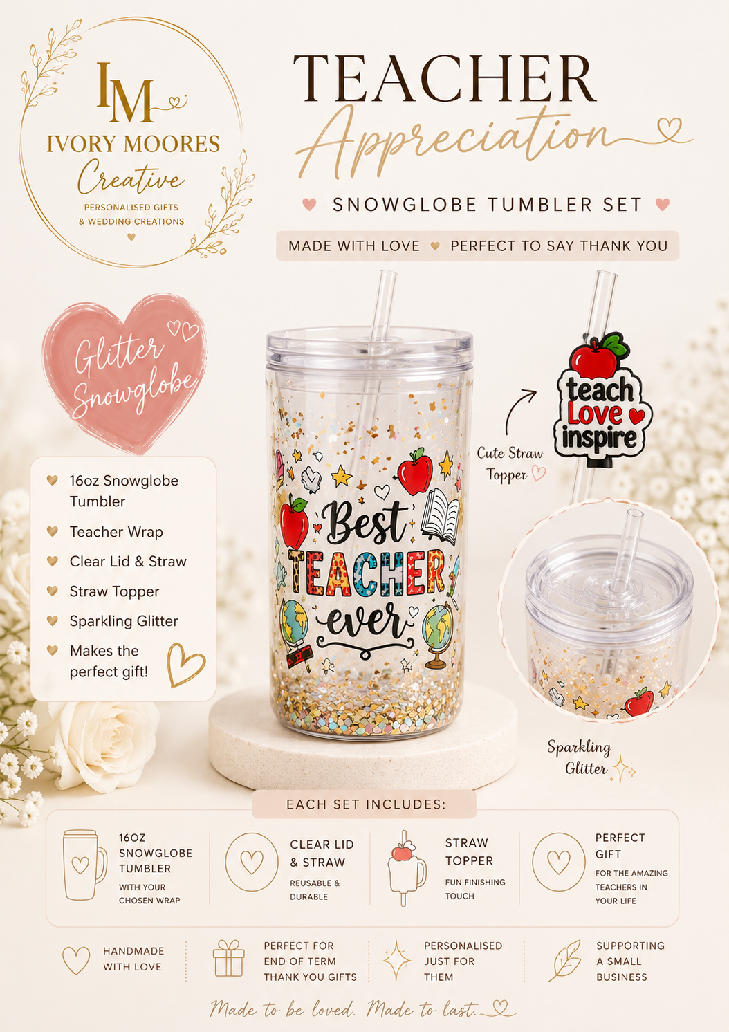 Teacher appreciation snowglobe